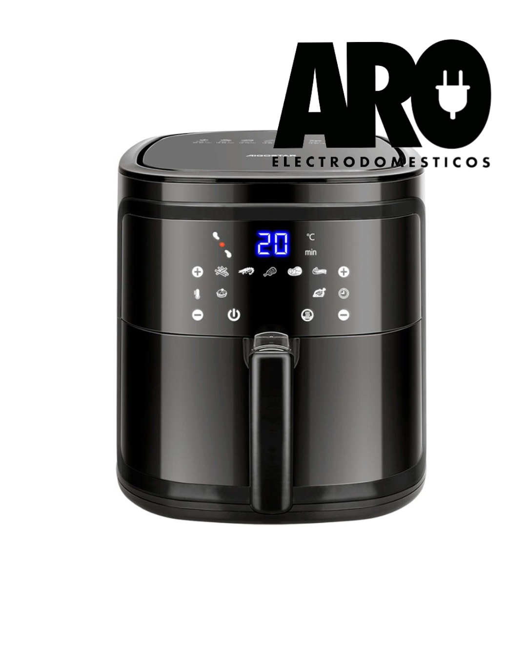 Freidora sin aceite Aigostar 7 L 1900 W – Negro